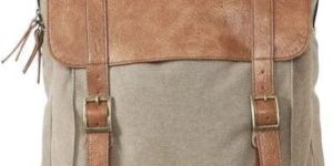 LEATHER CANVAS BACKPACK BAG