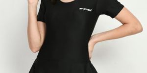 Swimming Costume for Women Frock Style [Half Sleeves - Half Length Style - with Pads ]