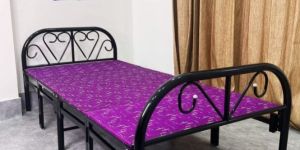 Sahni Portable Iron Single Folding Bed