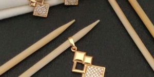 Rose Gold Pendent and Earring