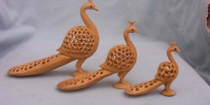 Wooden Undercut Peacock