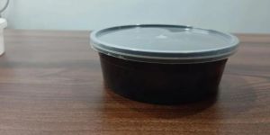 600ml Black Reusable Plastic Food Container