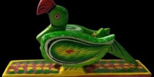 Wooden Parrot Sculpture