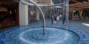 Round Water Curtain Fountain