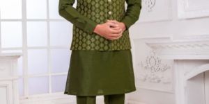 Mens Kurta Jacket Suit