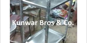 Stainless Steel Serving Trolley