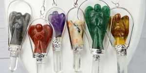 Stone Crystal Gemstone Angel Dowser Pendulum