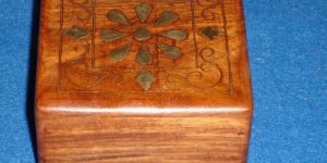 4x4x2.25 Sheesham Wood Storage Box