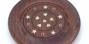 AE-16 Round Wooden Incense Holder