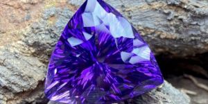 Trilliant Concave Cut Amethyst Loose Gemstones