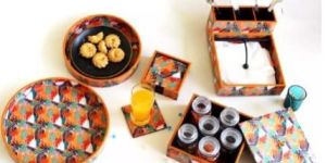 Tangerine Twist Wood Platter