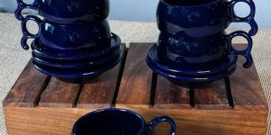 Sapphire Blue Handcrafted Ceramic Tea Cup