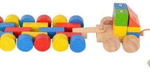 Wooden Pull along Trolley Truck