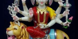 Marble Sherawali Mata Statue