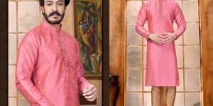 Pure Silk Fancy Butti Kurta Pajama Set