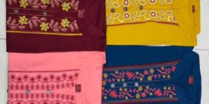 Rayon Embroidery Work Short Kurti