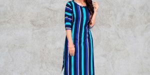 Blue Line Kurti