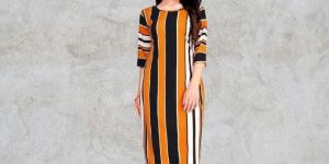 Brown Line Kurti