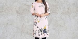 Pink Print Kurti