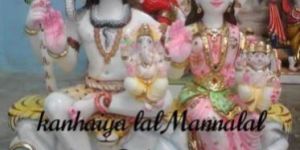 White Marble Shiv Parivar Statue