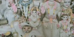 White Marble Shiv Parvati Statue