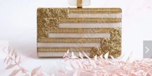 Wire Work Handcrafted Brass Clutch