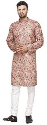 Mens Printed Kurta Pajama