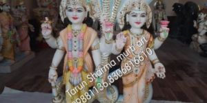 Marble Vishnu Lakshmi Statue