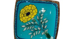 Hand Painted Wooden Platter