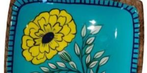 Wooden Hand Painted Platter