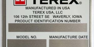 Brass Asset Identify Name Plate