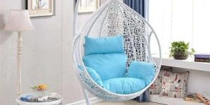 White Single Seater Swing with Stand