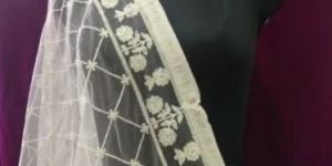 Embroidered Net Dupatta