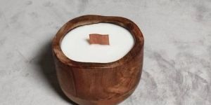 Wooden Coconut Soy Wax Scented Candle
