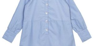 Girls Poly Cotton Striped Dress