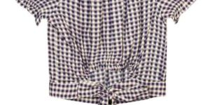 Girls Short Sleeve Tie Knot Top