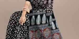 Cotton Hand Block Printed Saree