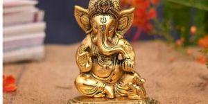 Gold Plated Ganesha Idol