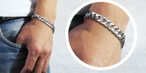 Silver Plated Stainless Steel Chain Bracelet