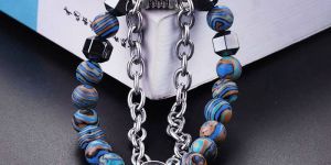 Tiger Eye Stone Chain Bracelet