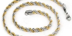 Two Tone Rope Chain Necklace