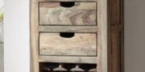 Sheesham Wood Floor Mounted Display Cabinet