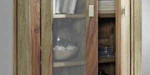 Sheesham Wood Wall Mounted Display Cabinet