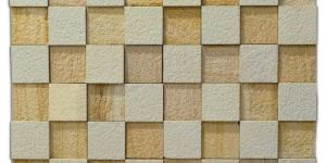 Teak and Mint Mosaic Natural Stone Wall Cladding