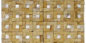 Teak and White Rimini Stone Wall Cladding