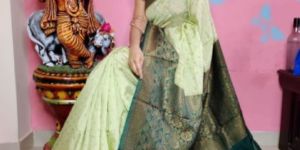 Semi Dupian Banarasi Silk Saree 8