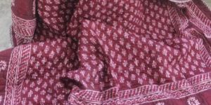 Red Bagru Printed Quilt