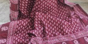 Red Bgru Print Bedspread