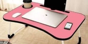 Pink Multipurpose Wooden Laptop Table