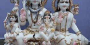 Marble Shiv Parivar Statue